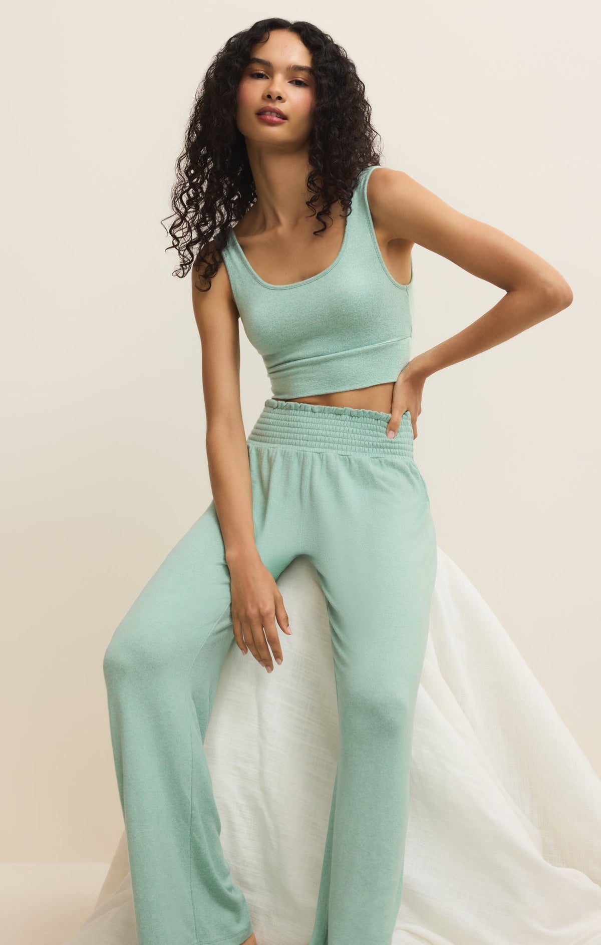 Dawn Smocked Soft Knit Pant